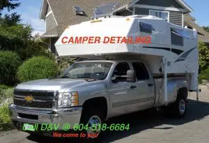 picture showing RV detailing, camper detailing, rv mold removal, camper wash, camper mold removal