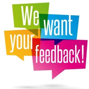 picture asking customers for their feedback