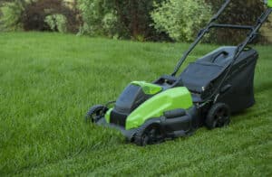 picture showing electric eco friendly lawn mower